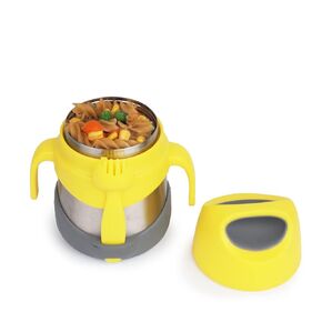 b.box Insulated Food Jar with Spork for Toddlers | Easy open container for Toddlers | Stainless Steel, 5hrs + of perfect temperatures | Dishwasher safe, BPA Free (Blue Slate, 11 oz)