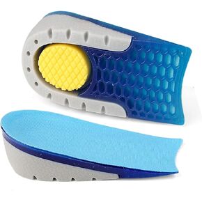 حشوات رفع الكعب، نعل داخلي لزيادة الارتفاع، حشوات جل لرفع الكعب، مناسبة للرجال والنساء مع اختلافات في طول الساق (مقاس واحد، 1 بوصة، زوجان) in Kuwait