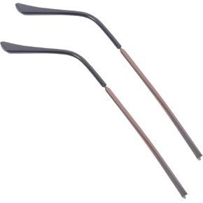 POPETPOP 1 Pair Metal Glasses Replacement Temple, Universal Sunglasses Arm Legs Arm Replacement, Ear Sock Pieces Tube Eyeglasses Frame End Tips for Thin Metal Eyeglass Legs Coffee