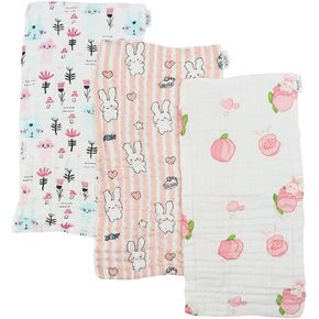 Baby Organic Muslin Burp Cloths - 100% Cotton 6 Layers Hypoallergenic Quick-Dry Cotton Burp Cloths for Newborns and Toddlers, 20x10 in, (Dino Dreams – 6-Pack Burp Cloths)