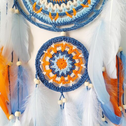 SOYUZU الملونة الريش حلم الماسك اليدوية حلم الماسك لغرفة النوم حلم الماسك للهدايا ديكور معلق على الحائط in Kuwait