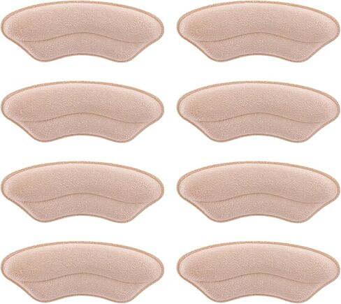 بطانات الكعب للأحذية الكبيرة جدًا، حشوات وسائد للكعب للأحذية الفضفاضة للرجال والنساء، مقابض الكعب/واقيات الكعب/حشو الأحذية لجعل الأحذية مناسبة أكثر إحكامًا (8 عبوات مشمش خفيف) in Kuwait