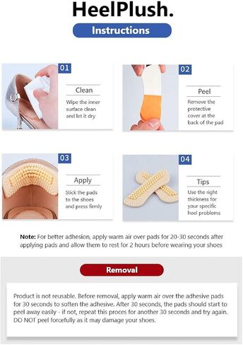 (3 Pairs) Silicone Heel Grips for Mens / Womens | Anti-Slip for Inside of Loose Heels, Shoes Too Big | Non-Slippage Gel Heel Grip Liners | Multi-Size No-Slip Inserts | Improve Fit Adhesive (Black) in Saudi Arabia