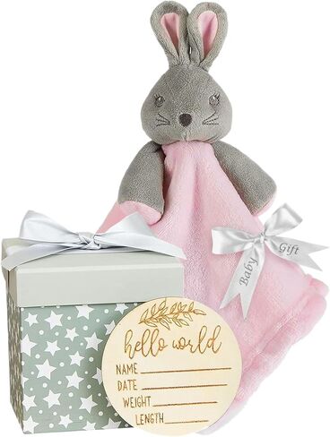 الفيل محبوب الفيل بطانية الأمن Loveys للطفل الفتيات معلم هدية مجموعة مربع هدية مولود جديد الوليد الوردي لعبة بطانيات أمان الطفل للفتيات تخصيص in Kuwait