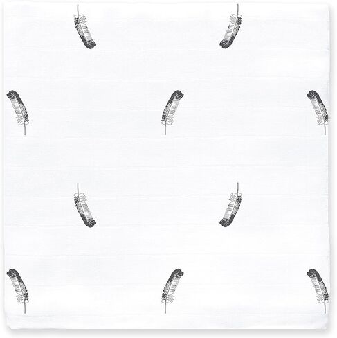 بطانيات Amazing Baby Swaddle Studio Milestone Muslin، مجموعة من 3، إكليل محبوب، أسود ناعم in Kuwait