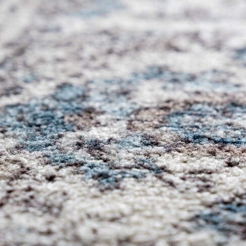 مجموعات سجاد المطبخ من Maples Rugs - سجادة مزخرفة غير قابلة للانزلاق مكونة من قطعتين قابلة للغسل في الغسالة [صنع في الولايات المتحدة الأمريكية] سجادة أرضية كلاسيكية للرمي والعداء، 17 بوصة × 24 بوصة + 17 بوصة × 48 بوصة، محايدة in Kuwait