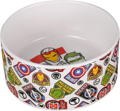 Marvel Comics Spiderman Ceramic Dog Bowl, 6-Inch | Red Ceramic Dog Bowl with Official Marvel Spiderman Detail| Medium Dog Food Bowl or Water Bowl for Dry and Wet Food |3.5 Cups 28 oz in Saudi Arabia