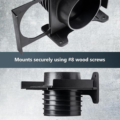 POWERTEC 70358 4 Inch Wall Mounting Blast Gate with Bracket, Threaded Dust Collection Fitting - 1 Pack in Saudi Arabia