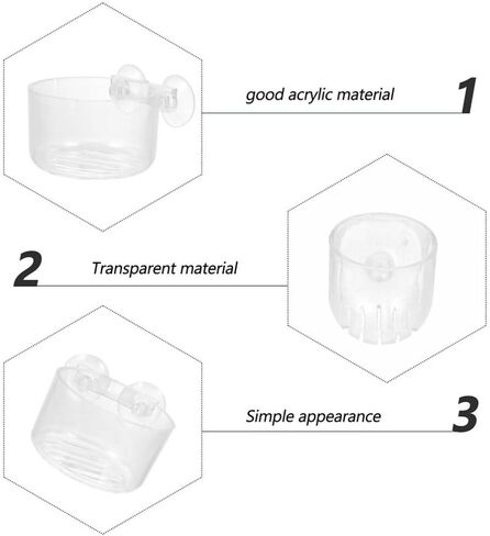 10 قطع من نباتات حوض السمك من ULTECHNOVO، وعاء نباتات مائية من الأكريليك، وعاء شفط لخزان الأسماك، وعاء نباتي لتزيين حوض السمك مع فتحة لحوض السمك والروبيان والنباتات الحية in Kuwait