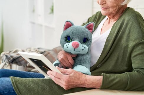 Roylco Chloé The Comfort Cat, Weighted Stuffed Animal, 2.5 lbs, Support Toy, Soft Fur, Aromatherapy, Heat/Cool Pouch, Stuffed Animal for Children & Adults in Saudi Arabia