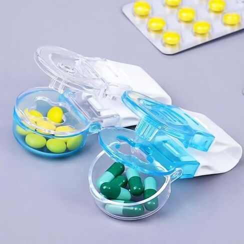 Pill Taker Remover Dispenser Portable Small Pills Cutter Storage Box Medication Tablets Pills Blister Pack Opener for The Elderly in Kuwait