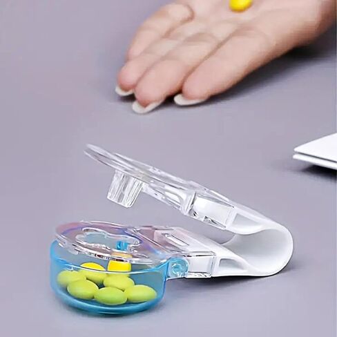 Pill Taker Remover Dispenser Portable Small Pills Cutter Storage Box Medication Tablets Pills Blister Pack Opener for The Elderly in Kuwait