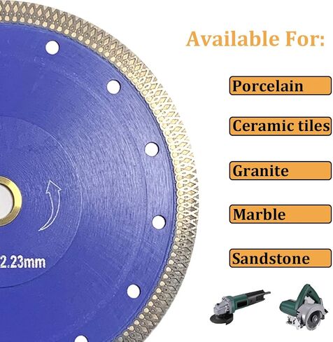 Meacase 4 inch Super Thin Diamond Tile Saw Blade for Porcelain Ceramic Tiles Granite Marble with 7/8"-5/8" Arbor in Kuwait