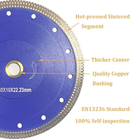 Meacase 4 inch Super Thin Diamond Tile Saw Blade for Porcelain Ceramic Tiles Granite Marble with 7/8"-5/8" Arbor in Kuwait