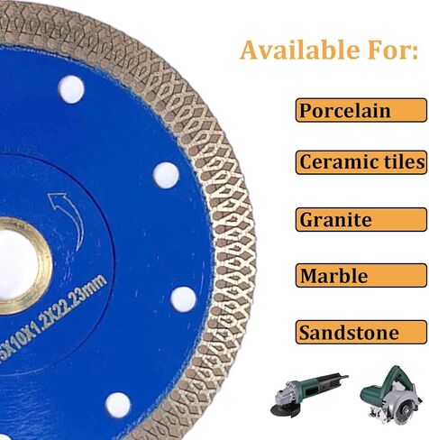 Meacase 4 inch Super Thin Diamond Tile Saw Blade for Porcelain Ceramic Tiles Granite Marble with 7/8"-5/8" Arbor in Kuwait