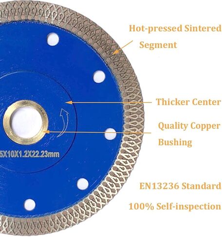 Meacase 4 inch Super Thin Diamond Tile Saw Blade for Porcelain Ceramic Tiles Granite Marble with 7/8"-5/8" Arbor in Kuwait