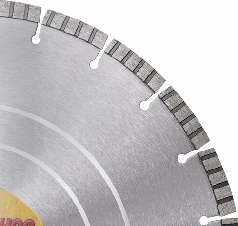 Delta Diamond Boss Hog GTS شفرة ماسية خرسانية مقاس 16 بوصة، 125 × 1 بوصة - 20 مم، استخدم شرائح توربو رطبة أو جافة، مسننة لقطع سريع وخالي من الرقائق للخرسانة والبناء والحجر (16 بوصة) in Kuwait