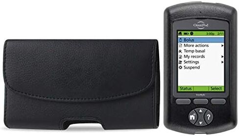 حقيبة جديدة فاخرة مع مشبك حزام لجهاز Omnipod Personal Diabetes Manager (Omnipod PDM) (H1/أسود) in Saudi Arabia