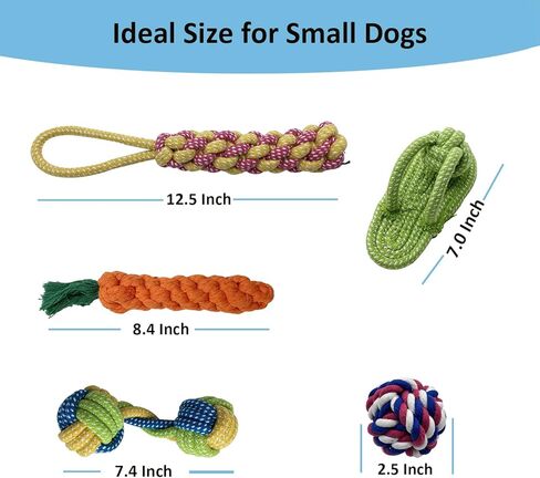 مجموعة ألعاب الكلاب الأليفة متعددة الاستخدامات من أوتكيريج - ألعاب غير قابلة للتدمير لجميع سلالات الكلاب، حبل أسنان عالي التحمل، تفاعلي ومتين، يعزز المضغ وصحة الأسنان in Kuwait