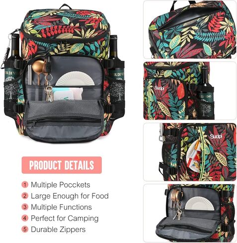 Sucipi Insulated Cooler Backpack 35 Cans Leakproof Soft Cooler Bag Lightweight Backpack Cooler for Picnic Fishing Hiking Camping Park Beach in Kuwait