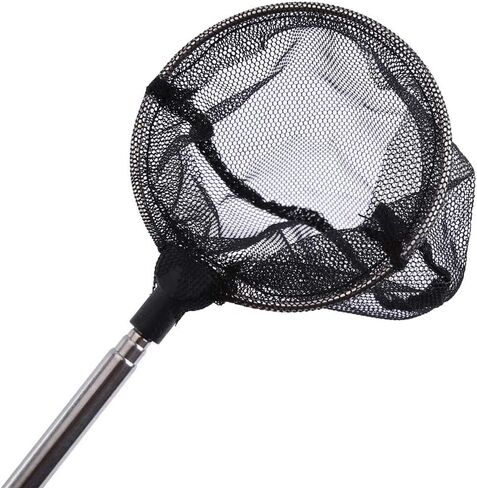 Aquarium Mini Adjustable Mesh Net, Fish Tank Mini Fishes Shrimps Landing Net Adjustable Telescopic Long Handle Small Fish Catcher(Round) in Saudi Arabia