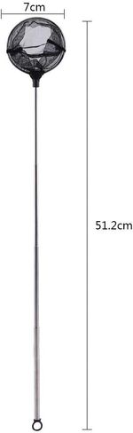 Aquarium Mini Adjustable Mesh Net, Fish Tank Mini Fishes Shrimps Landing Net Adjustable Telescopic Long Handle Small Fish Catcher(Round) in Saudi Arabia