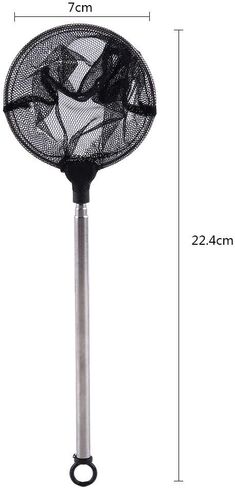 Aquarium Mini Adjustable Mesh Net, Fish Tank Mini Fishes Shrimps Landing Net Adjustable Telescopic Long Handle Small Fish Catcher(Round) in Saudi Arabia