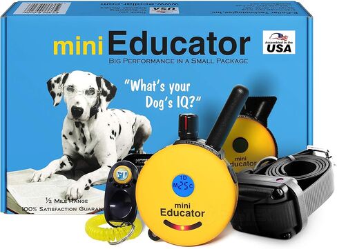 طوق إلكتروني - ET-300-1/2 Mile Remote Trainer Mini Educator طوق تدريب عن بعد - 100 مستوى تدريب بالإضافة إلى الاهتزاز والصوت - يتضمن جهاز نقر تدريب الكلاب من PetsTEK in Saudi Arabia