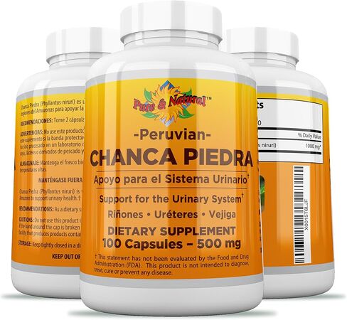 Chanca Piedra 100 Count - 500 mg Peruvian Raw Material Stone Breaker - 2 Capsules Per Serving Stones Crusher in Saudi Arabia