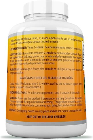 Chanca Piedra 100 Count - 500 mg Peruvian Raw Material Stone Breaker - 2 Capsules Per Serving Stones Crusher in Saudi Arabia