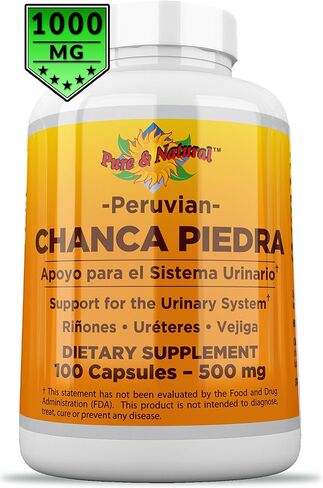 Chanca Piedra 100 Count - 500 mg Peruvian Raw Material Stone Breaker - 2 Capsules Per Serving Stones Crusher in Saudi Arabia