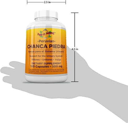 Chanca Piedra 100 Count - 500 mg Peruvian Raw Material Stone Breaker - 2 Capsules Per Serving Stones Crusher in Saudi Arabia