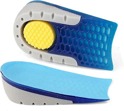 حشوات رفع الكعب، نعل داخلي لزيادة الارتفاع، حشوات جل لرفع الكعب، مناسبة للرجال والنساء مع اختلافات في طول الساق (مقاس واحد، 1 بوصة، زوجان) in Kuwait