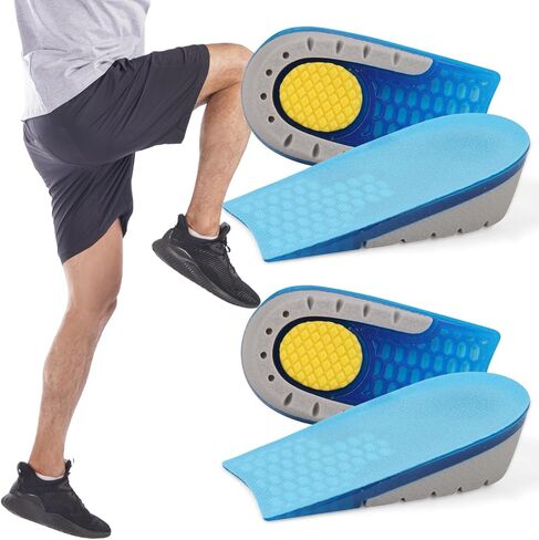 حشوات رفع الكعب، نعل داخلي لزيادة الارتفاع، حشوات جل لرفع الكعب، مناسبة للرجال والنساء مع اختلافات في طول الساق (مقاس واحد، 1 بوصة، زوجان) in Kuwait