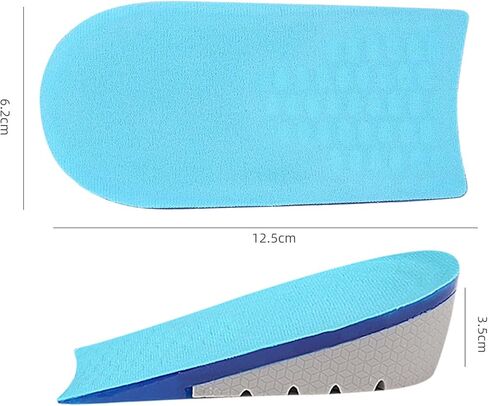 حشوات رفع الكعب، نعل داخلي لزيادة الارتفاع، حشوات جل لرفع الكعب، مناسبة للرجال والنساء مع اختلافات في طول الساق (مقاس واحد، 1 بوصة، زوجان) in Kuwait