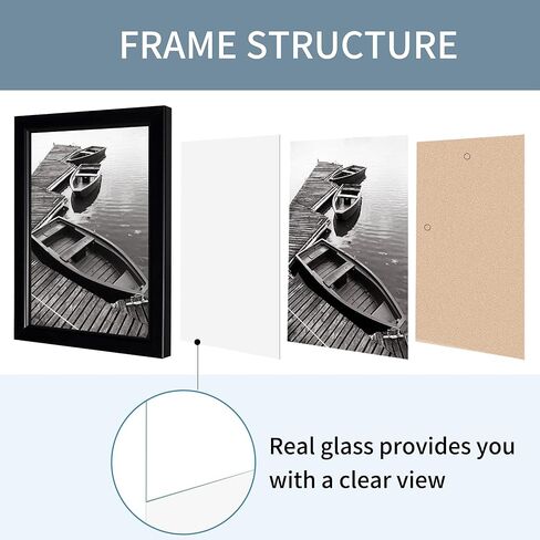 مجموعة إطارات صور من جيفرني مقاس 8 × 10 مكونة من 7، إطارات صور ذهبية لعرض الحائط أو سطح الطاولة، تصميم بسيط بلمسة نهائية لامعة مثالية لتزيين المنزل والمكتب والفندق والاحتفالات المختلفة in Kuwait