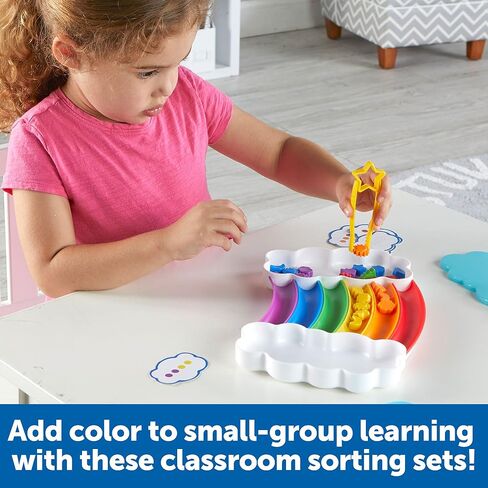 Learning Resources Rainbow Sorting Set | Color Sorting Toys for Toddlers, Toddler Learning Toys, Fine Motor Skills, Toddler Matching Game, Sensory Toy, Color Skills in Saudi Arabia