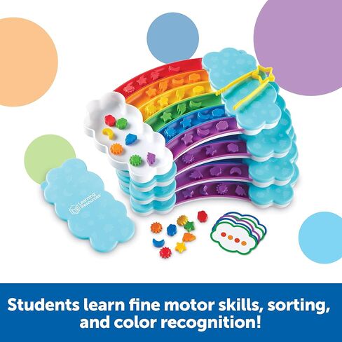 Learning Resources Rainbow Sorting Set | Color Sorting Toys for Toddlers, Toddler Learning Toys, Fine Motor Skills, Toddler Matching Game, Sensory Toy, Color Skills in Saudi Arabia