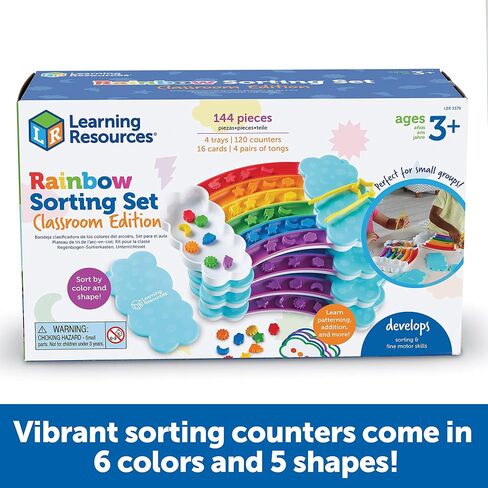 Learning Resources Rainbow Sorting Set | Color Sorting Toys for Toddlers, Toddler Learning Toys, Fine Motor Skills, Toddler Matching Game, Sensory Toy, Color Skills in Saudi Arabia