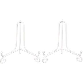 Artliving 2 Pack 8" Iron Plate Stand - White Easel Display Photo Holder for Picture Frames, Cookbooks, Decorative Plates, Tablets and Art in Saudi Arabia