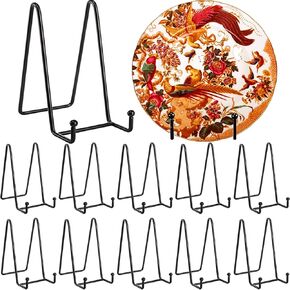 NDSWKR 10 Pack Plate Stands for Display, 6 Inch Iron Easel Plate Holder, Black Picture Frame Stand Holder for Pictures, Book, Photo, Dish, Tablets, Art in Kuwait