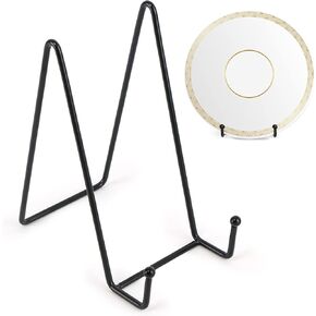 4Pcs 6 Inch Plate Stands for Display, Metal Black Frame for Display Picture Stand. Plate Holder Display Stand for Picture, Decorative Plate, Book, Photo, Dish and Tabletop Art in Kuwait