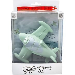 Chewy, The Teeth-32 Airplane Teething Toy 100% Natural Havea Rubber Green in Saudi Arabia