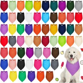 Sadnyy 60 Pcs Dog Bandanas Bulk Heat Transfer Pet Bibs Sublimation Bandana Blank DIY Triangle Washable Bibs Scarfs Adjustable Pet Bandana Kerchief Apparel Accessories for Dog Puppy Cat(L Size)