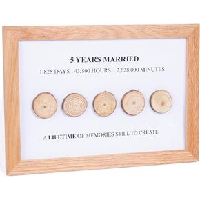 PureRejuva 5 Year Wood Anniversary Gift for Husband – 5th Anniversary Gifts for Wife - Traditional Real Wood Print- 5 Year Anniversary Gift for Men and 5 Year Anniversary Gifts for Wife -Wood Gifts in Kuwait