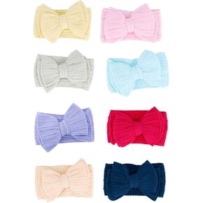 Skatx 8 Pack Super Stretchy Hair Headbands Soft Nylon with Hair Bands Elastics for Baby Girls Newborn Infant（Butterfly Shape） in Saudi Arabia