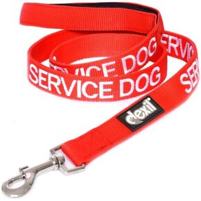 مقود الكلاب المبطن باللون الأزرق بطول 2 قدم و4 أقدام و6 أقدام من Service Dog يمنع وقوع الحوادث عن طريق تحذير الآخرين من كلبك مقدمًا (6 أقدام)
