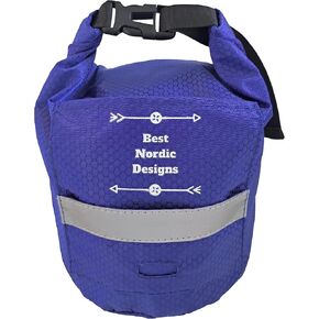 حامل شنطة فضلات الكلاب - شنطة سفر مقاومة للرائحة وقابلة لاعادة الاستخدام لاكياس فضلات الكلاب وتخزين الطعام للمشي وحفظ المكافآت ومعدات المشي لمسافات طويلة والكلاب وشنطة واج وأنبوب دوو ومغرفة بوبر in Kuwait