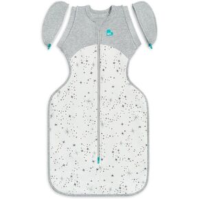 حقيبة Love to Dream Swaddle UP الانتقالية، كيس نوم الطفل، صوف قطني مناسب لجميع المواسم، يساعد الطفل بلطف على الانتقال بأمان
