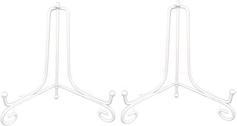 Artliving 2 Pack 8" Iron Plate Stand - White Easel Display Photo Holder for Picture Frames, Cookbooks, Decorative Plates, Tablets and Art in Saudi Arabia